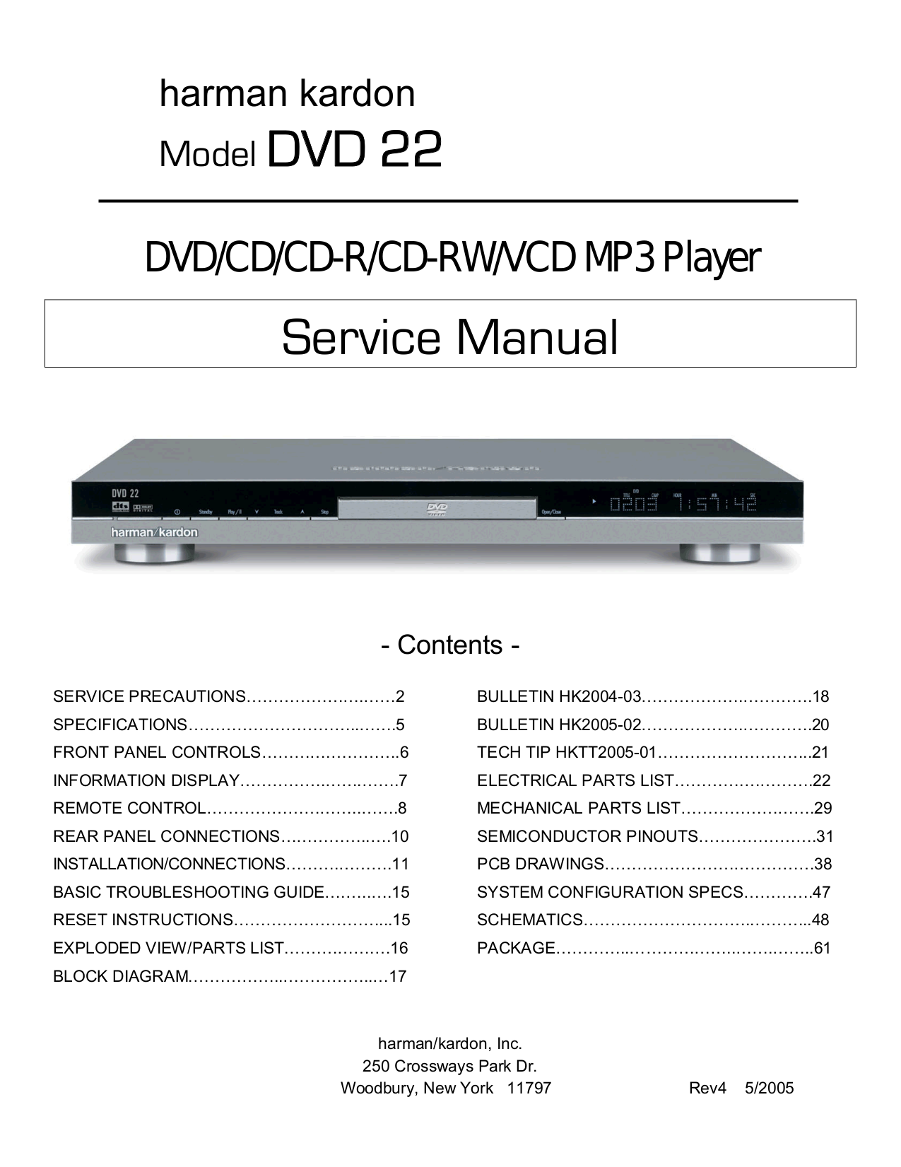 Download free pdf for Toshiba DR410 DVD Players manual